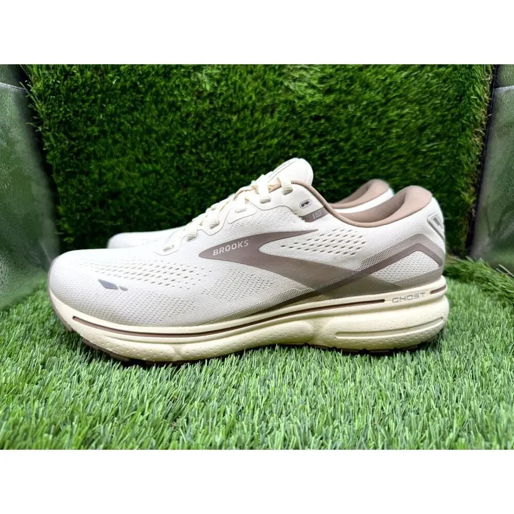 Brooks Ghost 15 1103931D112 Athletic Sneaker Men's 10D White Mesh Jogging Sports